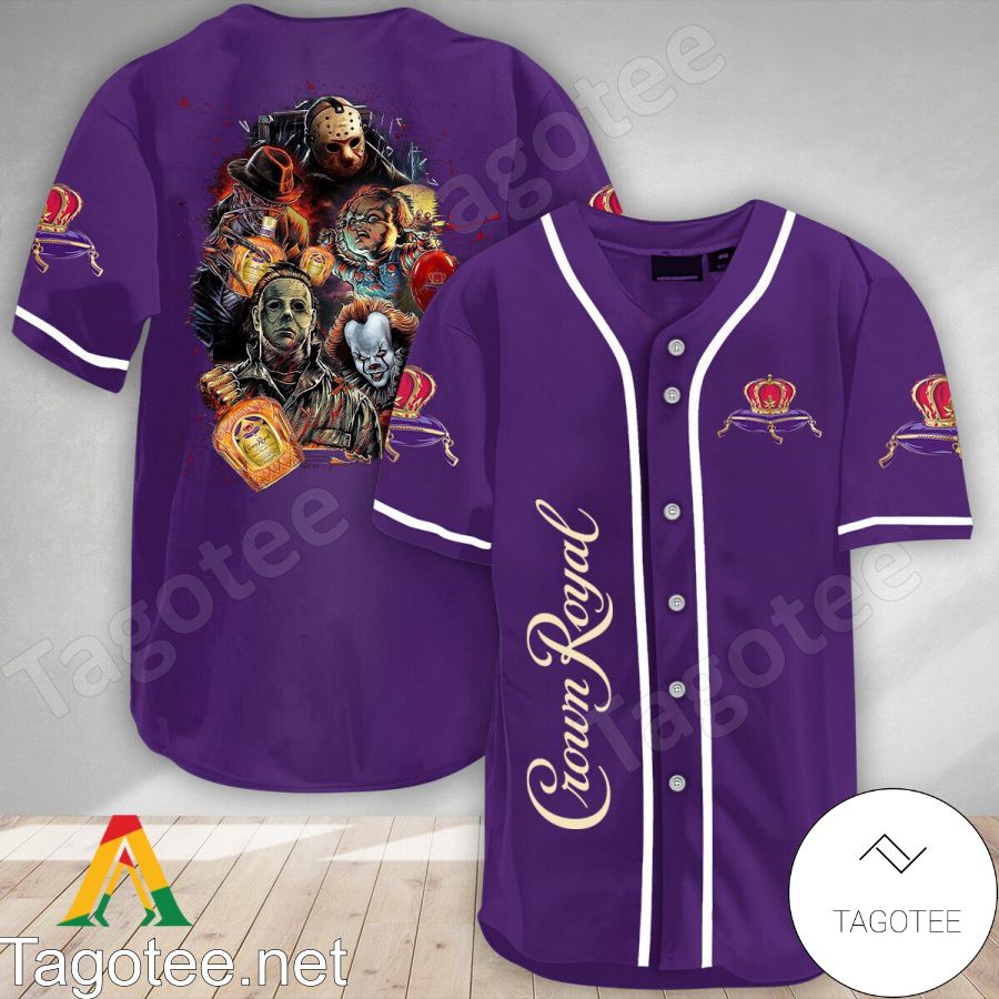 Halloween Horror Characters Crown Royal Baseball Jersey