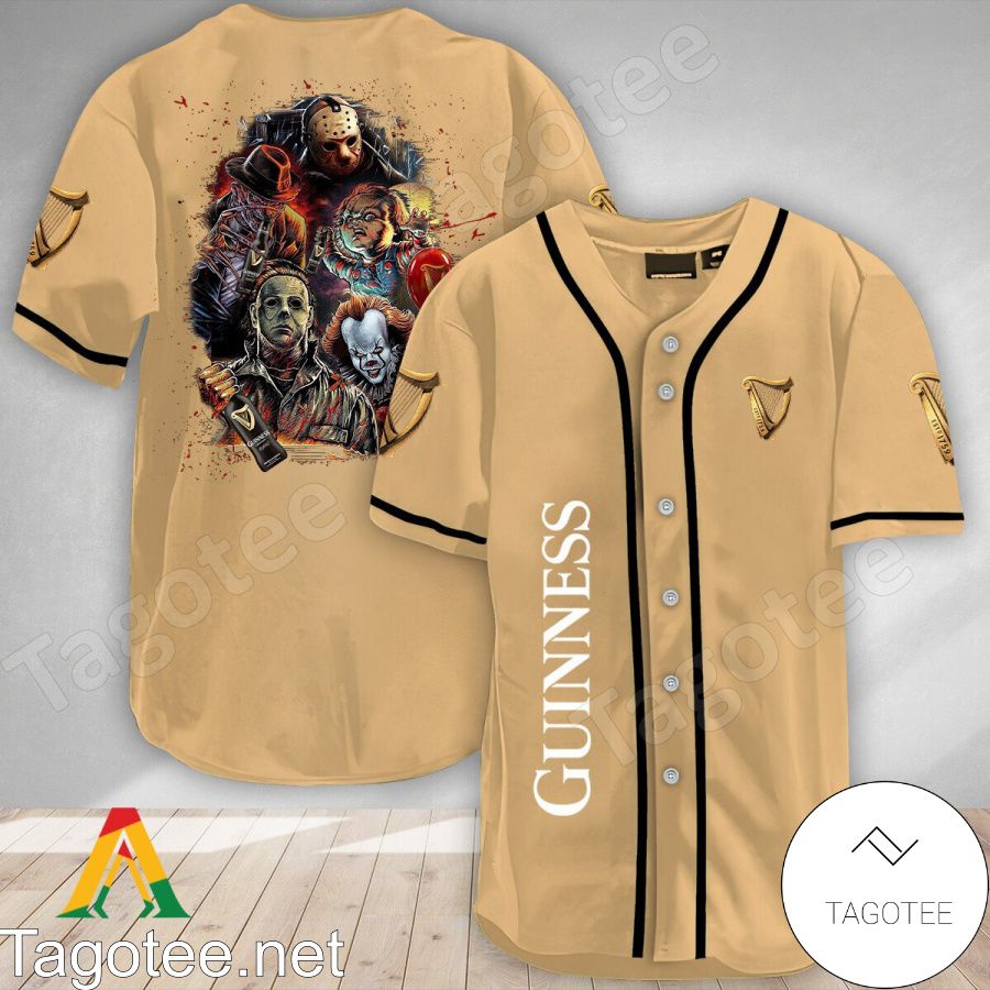 Halloween Horror Characters Guinness Beer Baseball Jersey