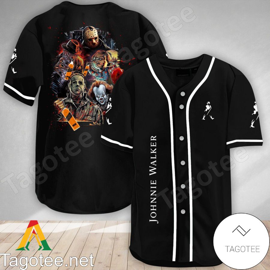 Halloween Horror Characters Johnnie Walker Baseball Jersey