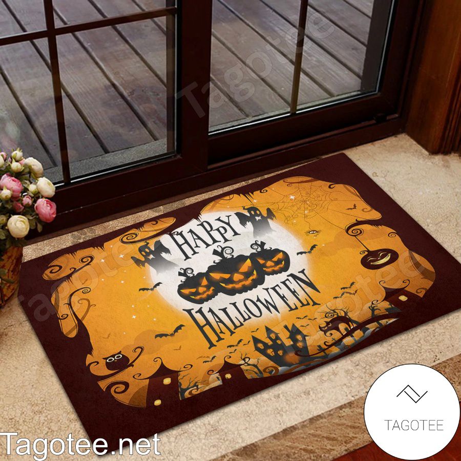 Happy Halloween Pumpkin Doormat