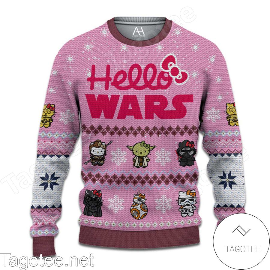 Hello Kitty Star Wars Hello Wars Ugly Christmas Sweater