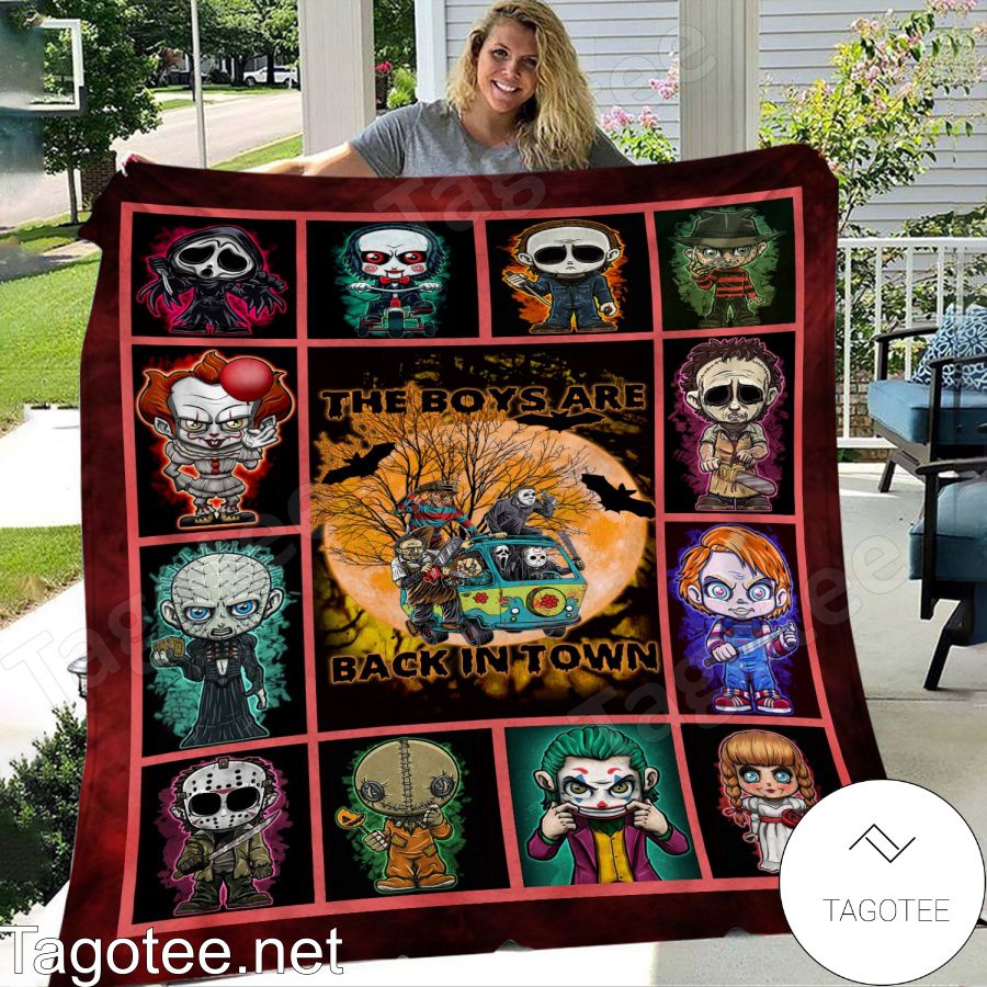 Horror Characters The Boys Are Back In Town Blanket