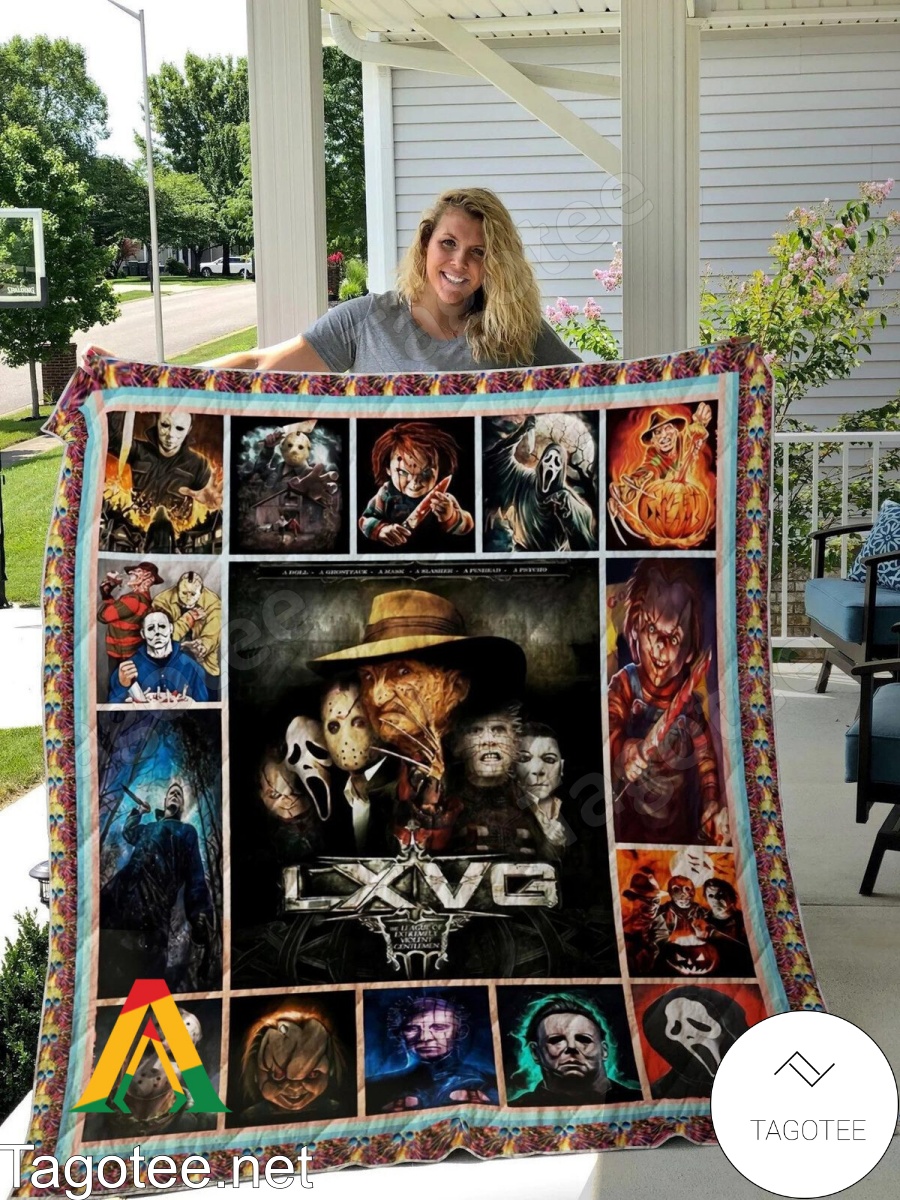 Horror Films Characters Freddy Kruger And Friends Blanket Quilt