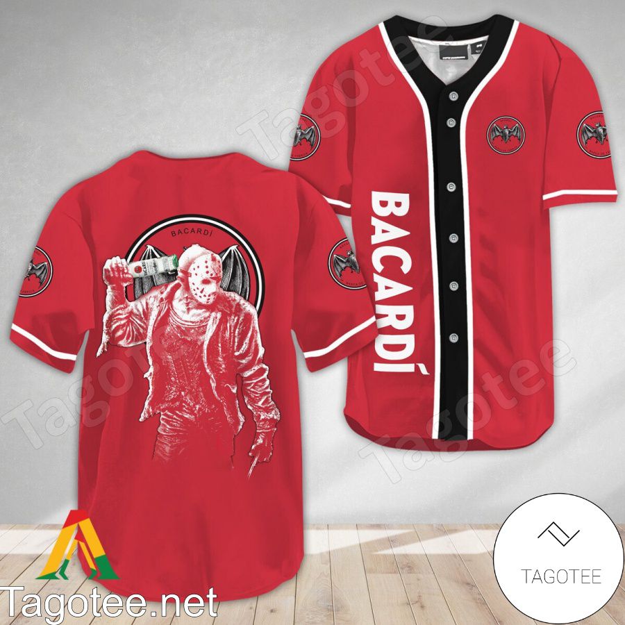 Horror Jason Voorhees Bacardi Rum Baseball Jersey