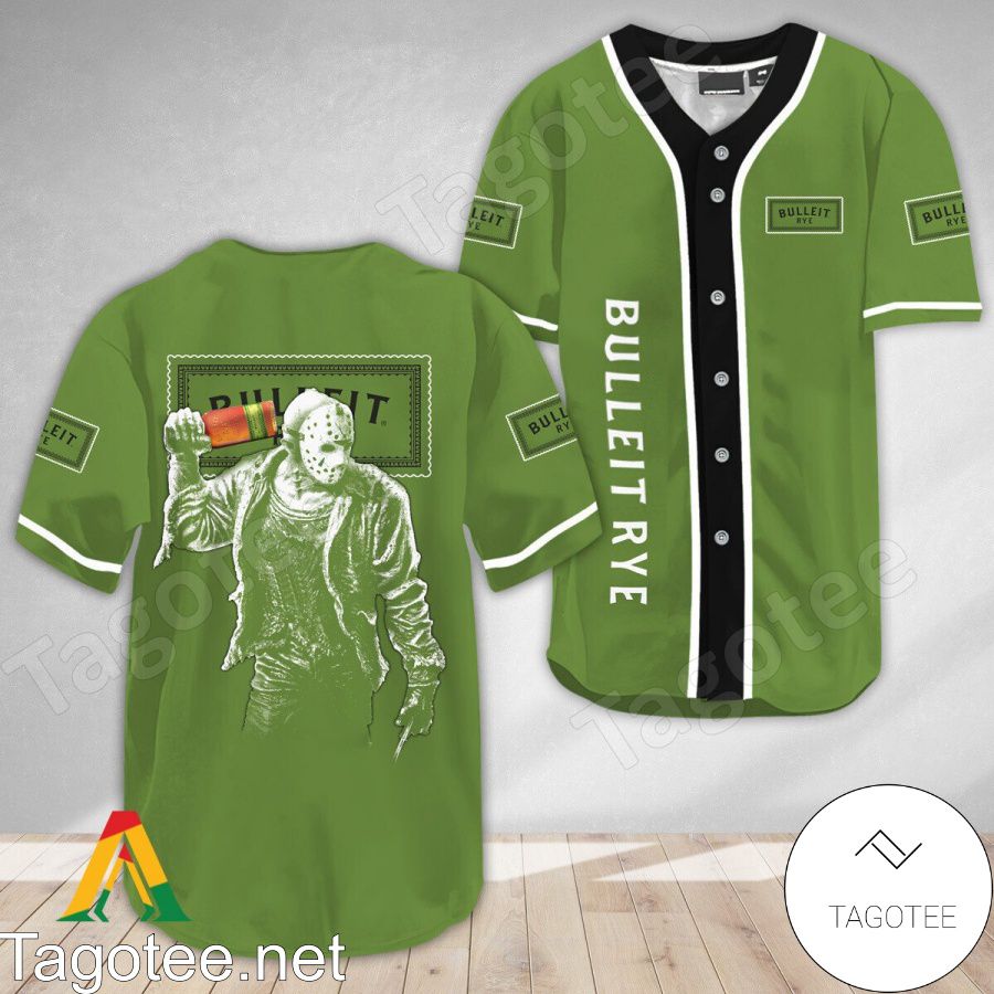 Horror Jason Voorhees Bulleit Rye Whiskey Baseball Jersey