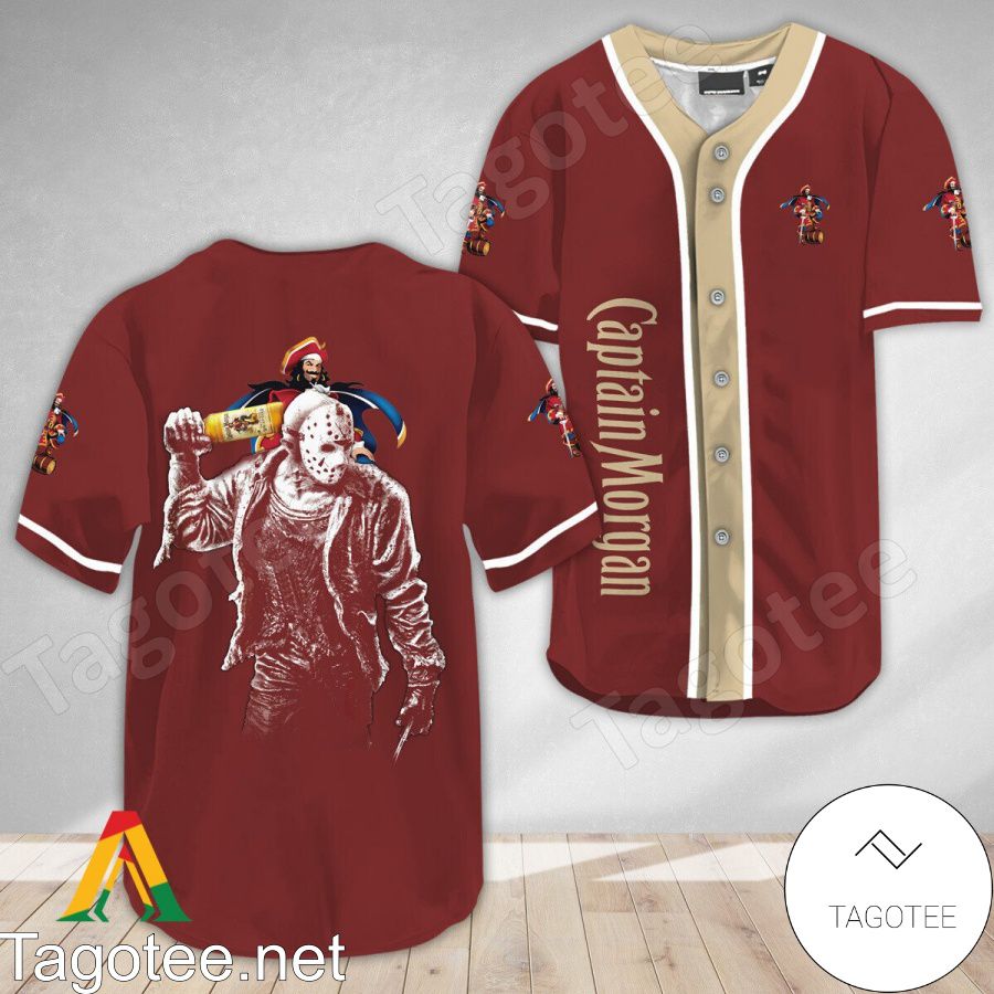 Horror Jason Voorhees Captain Morgan Baseball Jersey