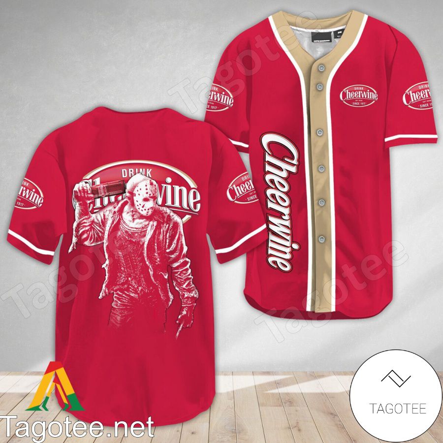 Horror Jason Voorhees Cheerwine Baseball Jersey