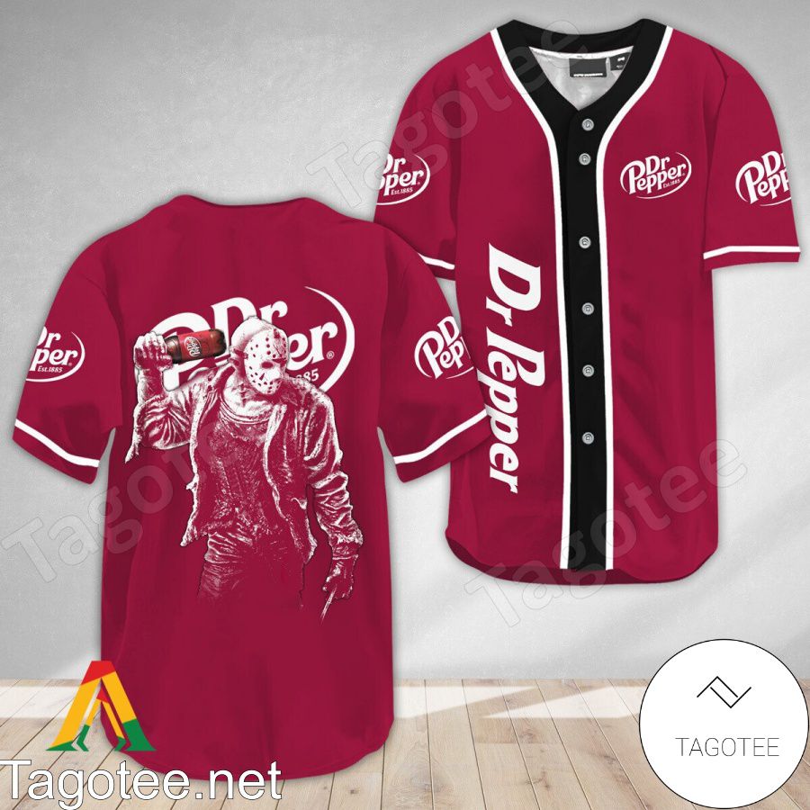 Horror Jason Voorhees Dr Pepper Baseball Jersey