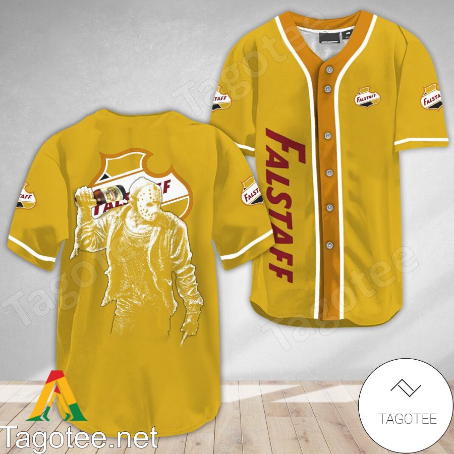 Horror Jason Voorhees Falstaff Beer Baseball Jersey