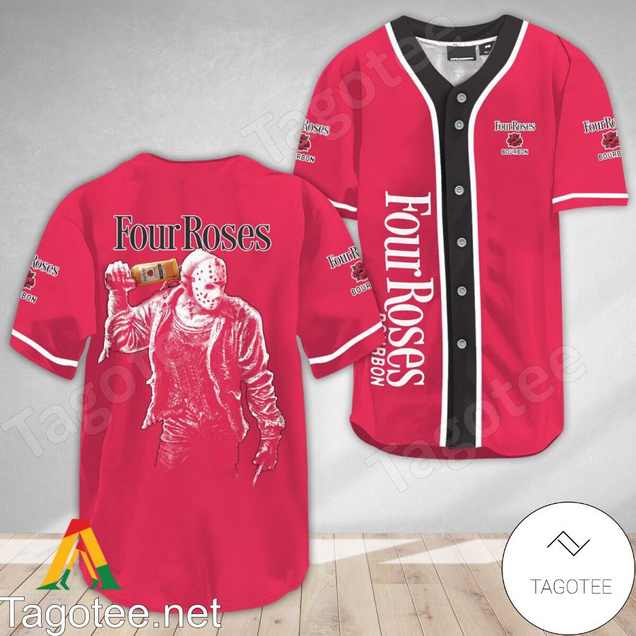 Horror Jason Voorhees Four Roses Bourbon Baseball Jersey