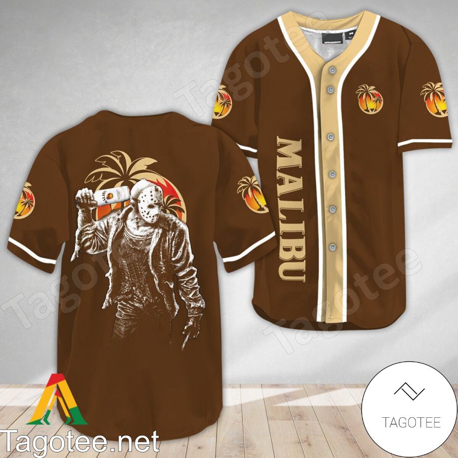 Horror Jason Voorhees Malibu Rum Baseball Jersey