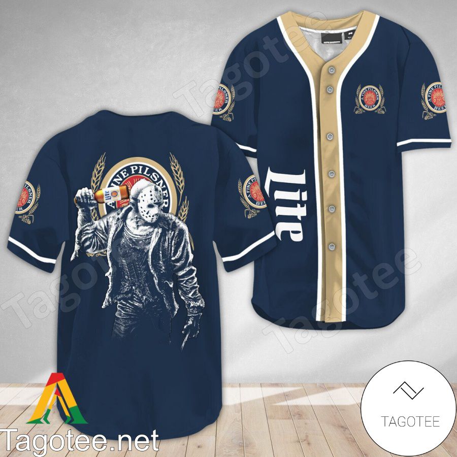 Horror Jason Voorhees Miller Lite Baseball Jersey