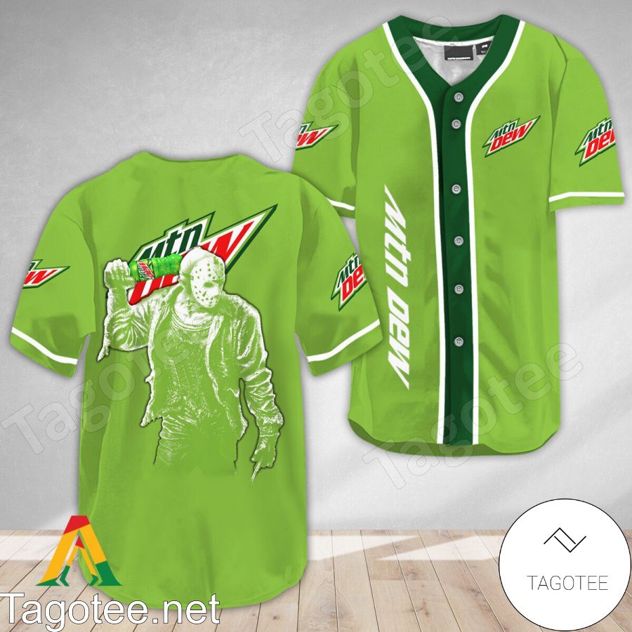 Horror Jason Voorhees Mountain Dew Baseball Jersey