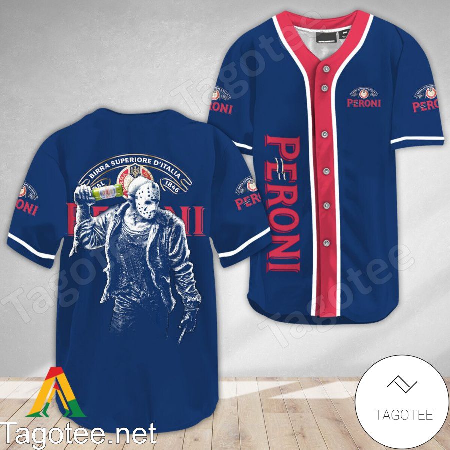 Horror Jason Voorhees Peroni Beer Baseball Jersey