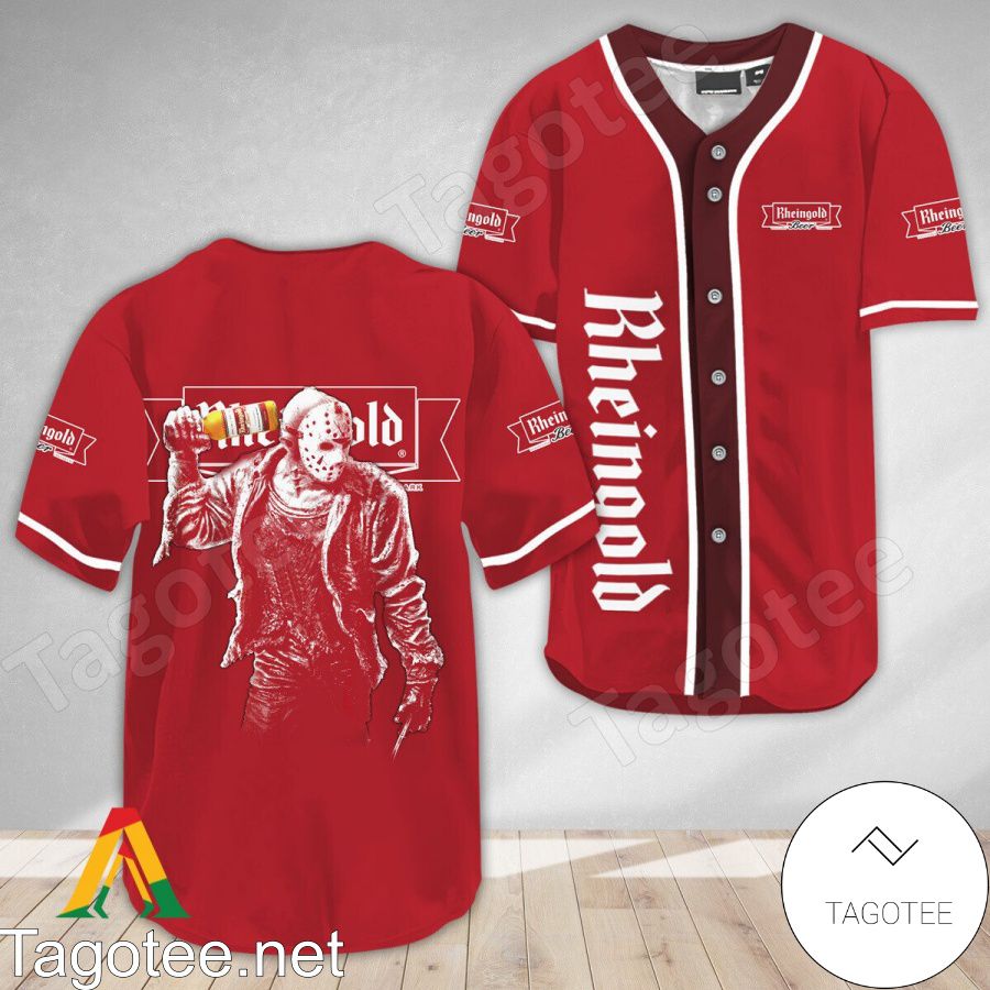 Horror Jason Voorhees Rheingold Beer Baseball Jersey