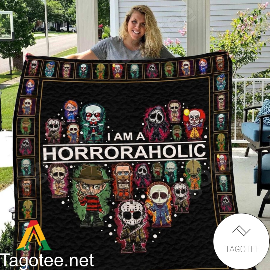 Horror Movies I Am A Horroraholic Blanket Quilt