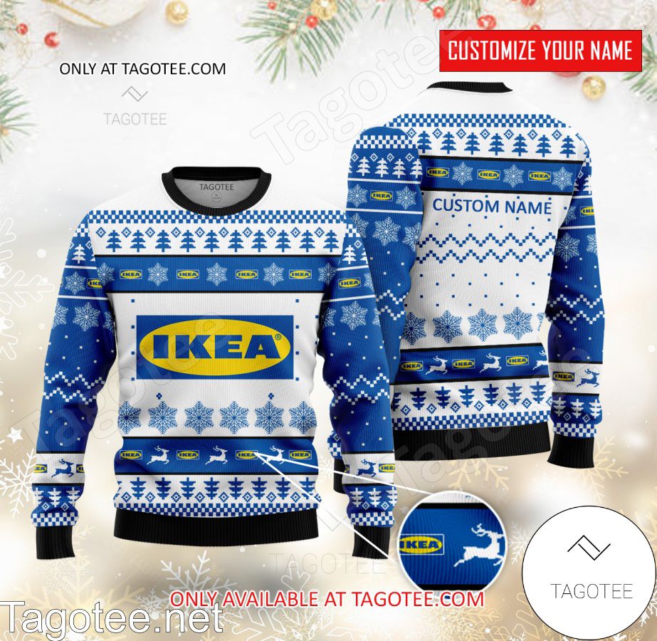 IKEA Logo Personalized Ugly Christmas Sweater - EmonShop