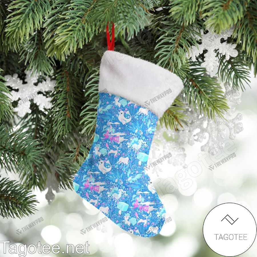 Ice Type Pattern Pokemon Christmas Stocking a