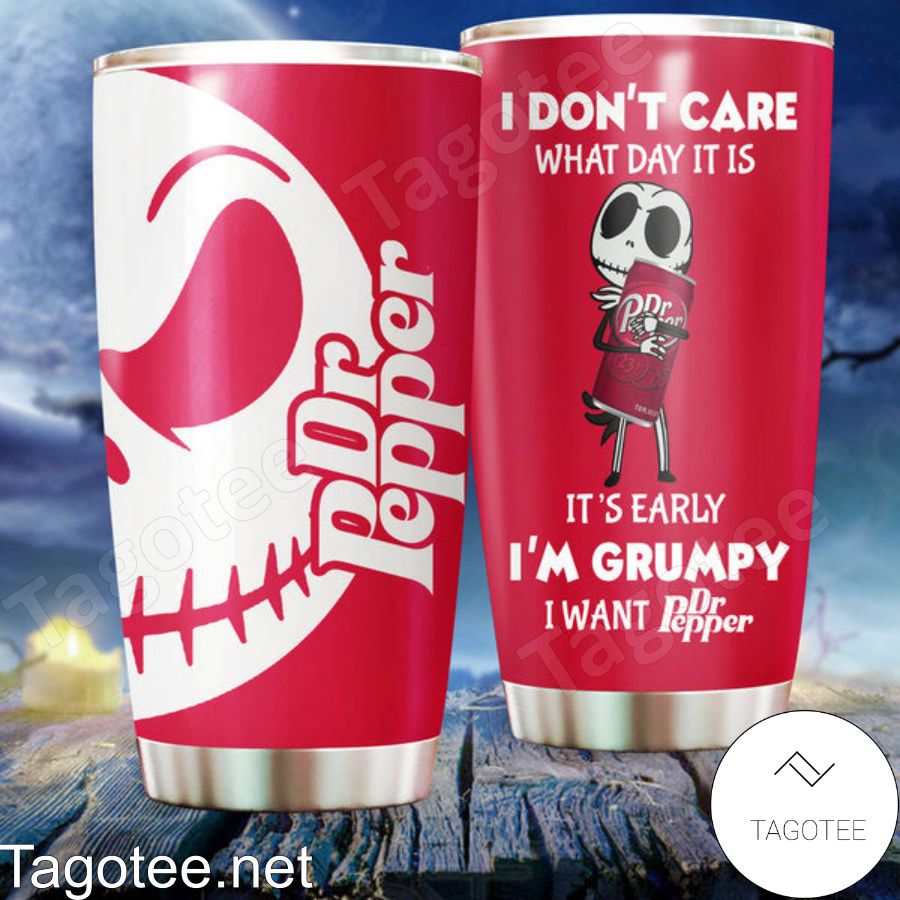 I'm Grumpy I Want Dr Pepper Jack Skellington Tumbler