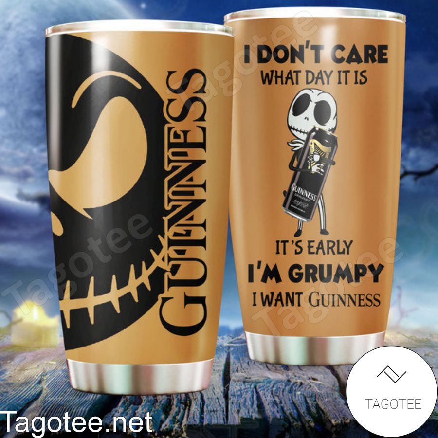 I'm Grumpy I Want Guinness Beer Jack Skellington Tumbler