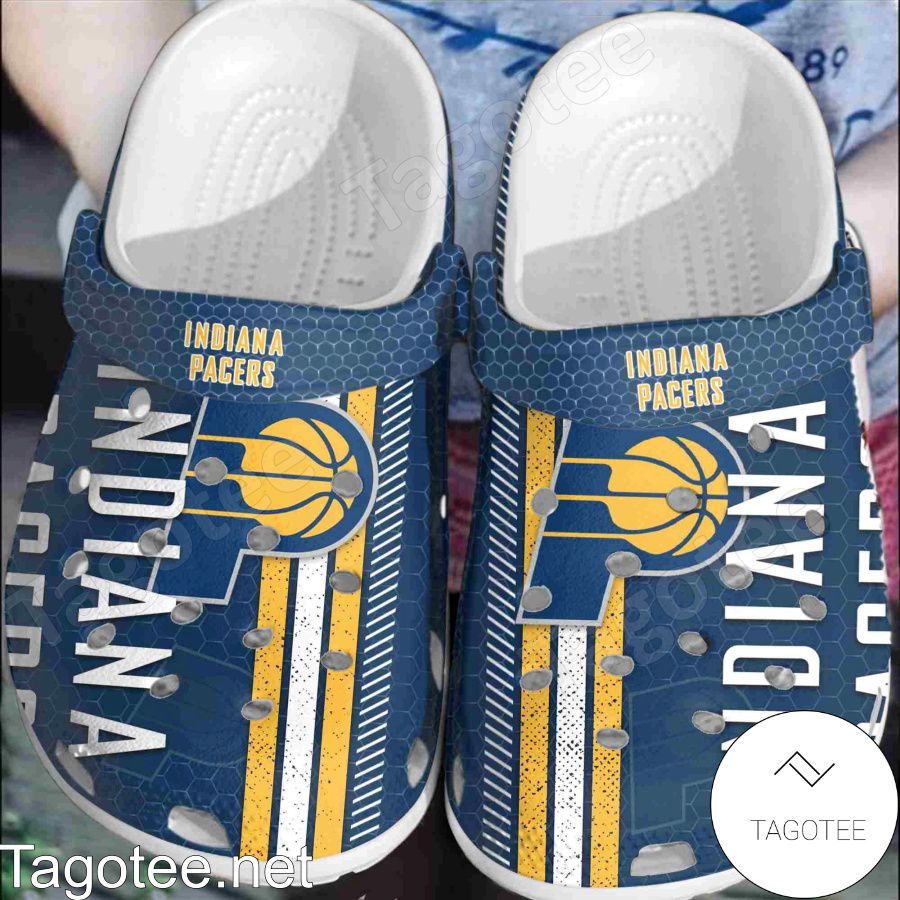 Indiana Pacers Hive Pattern Crocs Clogs