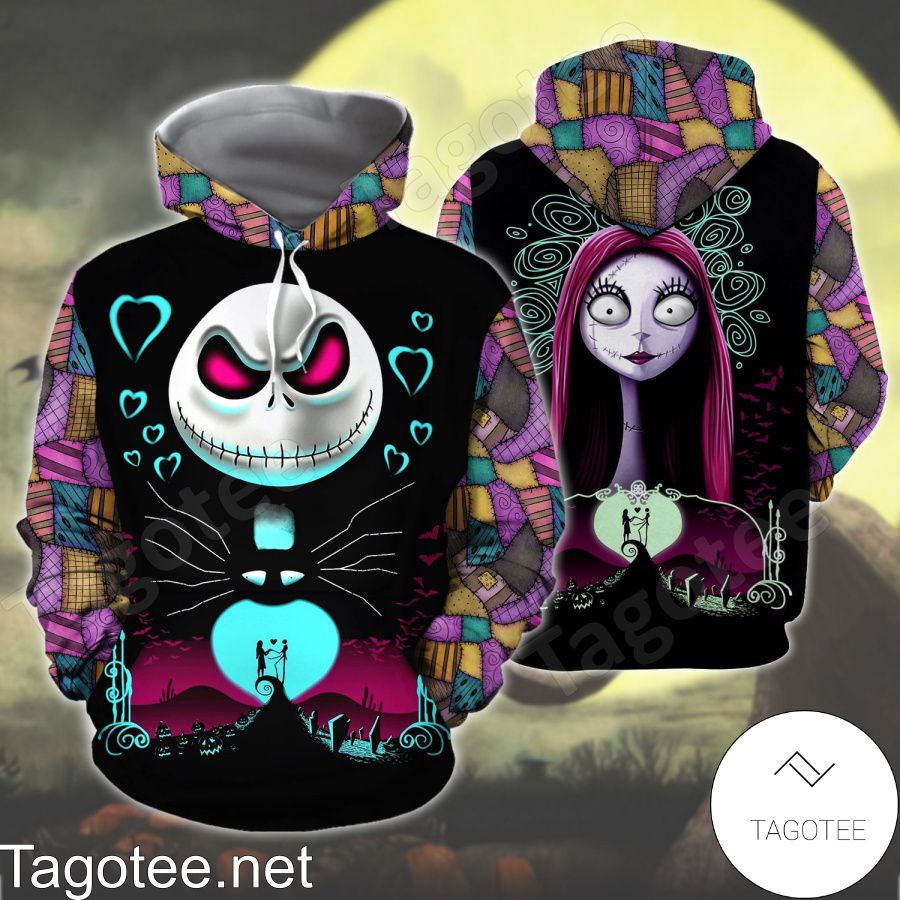 Jack And Sally Couple Love Shirt, Tank Top And Leggings a