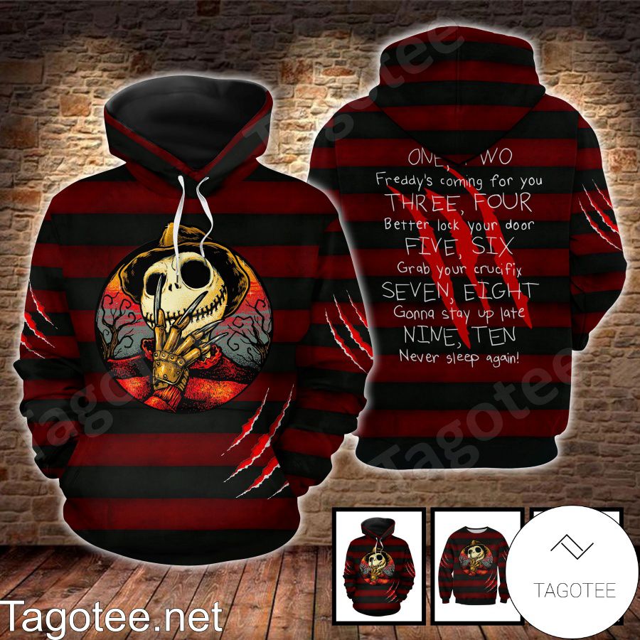 Jack Skellington As Freddy Krueger Shirt, Tank Top And Leggings