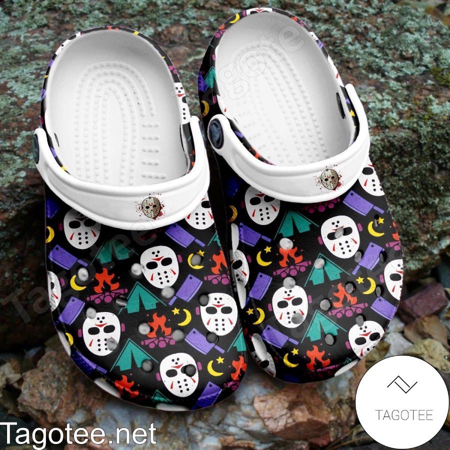 Jason Voorhees Face Mask Halloween Camping Crocs Clogs