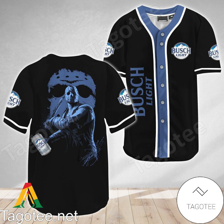 Jason Voorhees Friday The 13th Busch Light Baseball Jersey