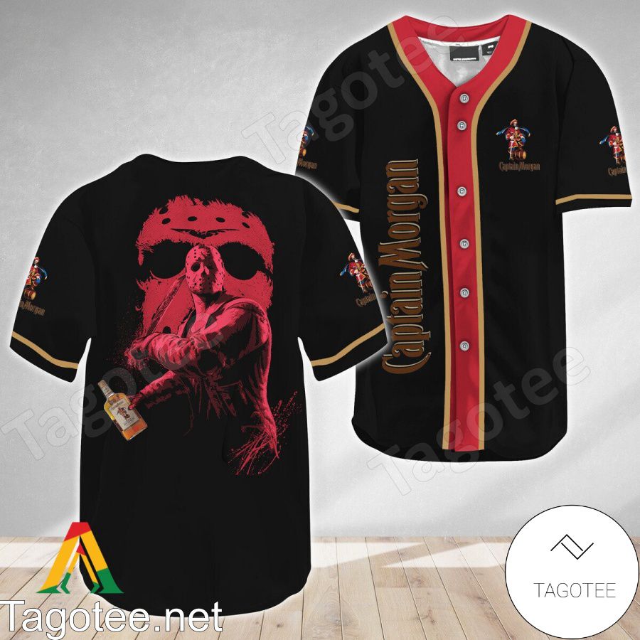 Jason Voorhees Friday The 13th Captain Morgan Baseball Jersey