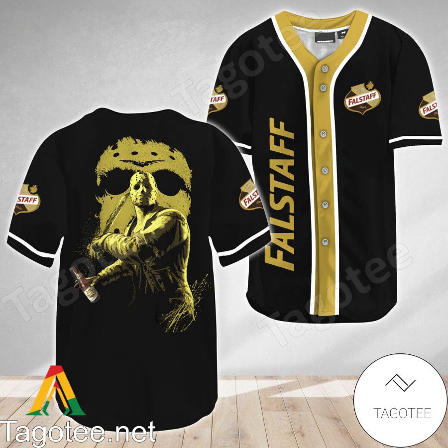 Jason Voorhees Friday The 13th Falstaff Beer Baseball Jersey