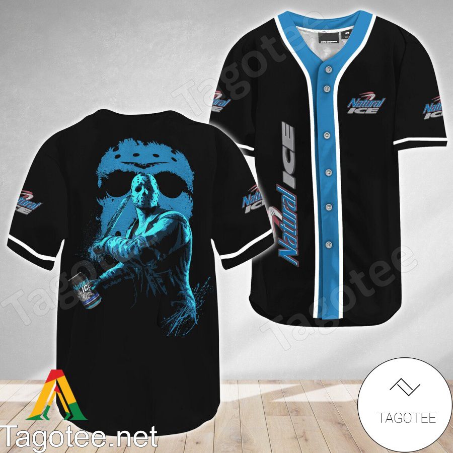 Jason Voorhees Friday The 13th Natural Ice Baseball Jersey