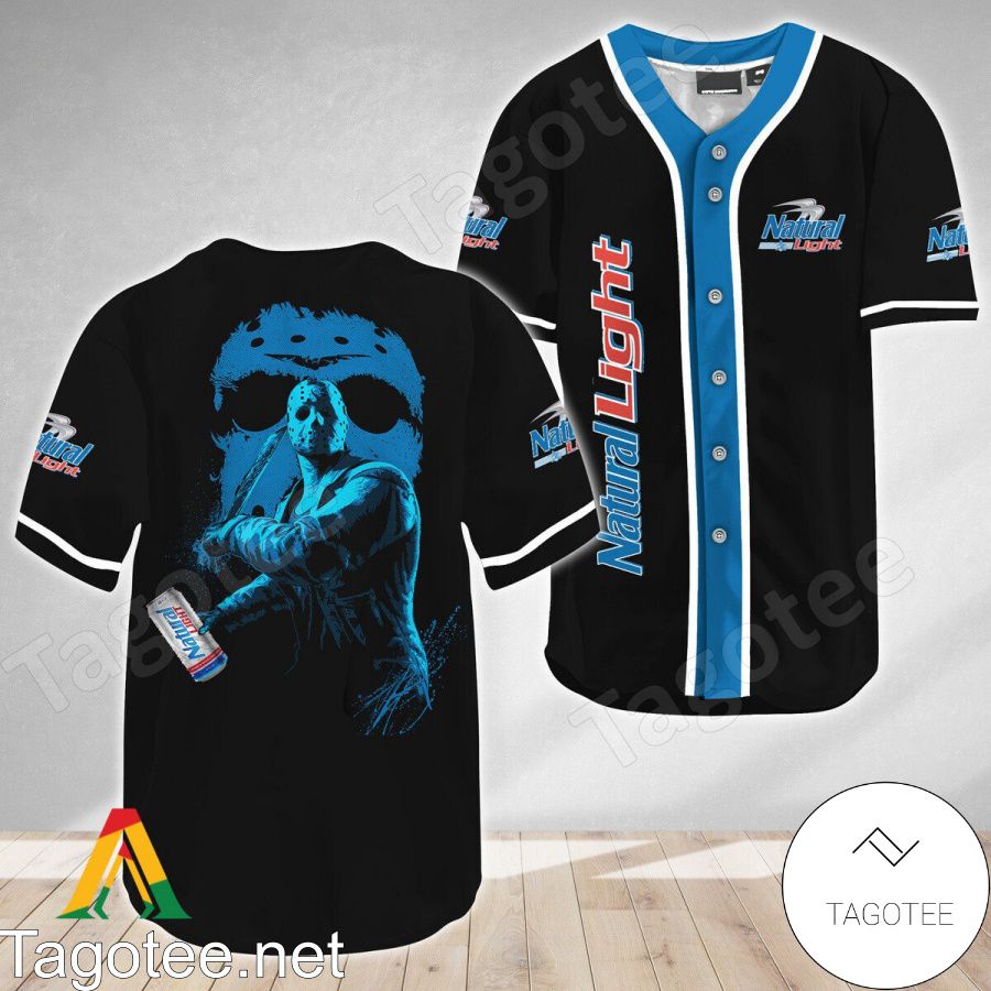 Jason Voorhees Friday The 13th Natural Light Baseball Jersey