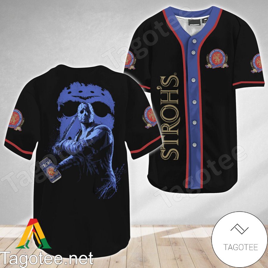 Jason Voorhees Friday The 13th Stroh's Beer Baseball Jersey