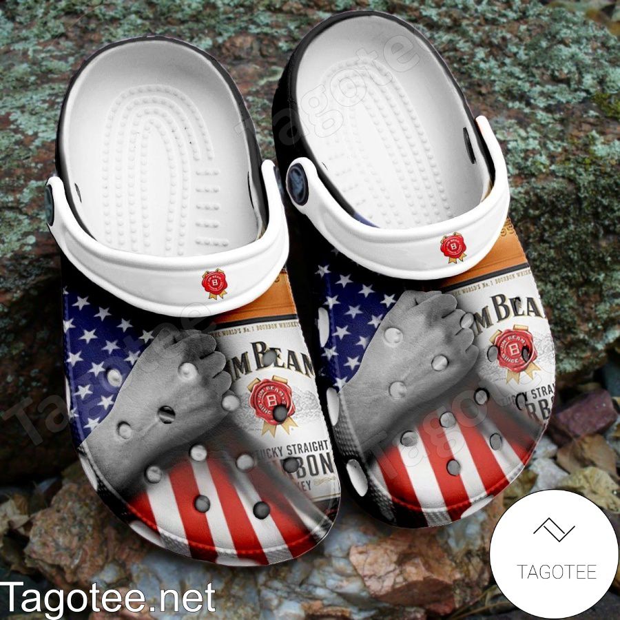 Jim Beam American Flag Crocs Clogs