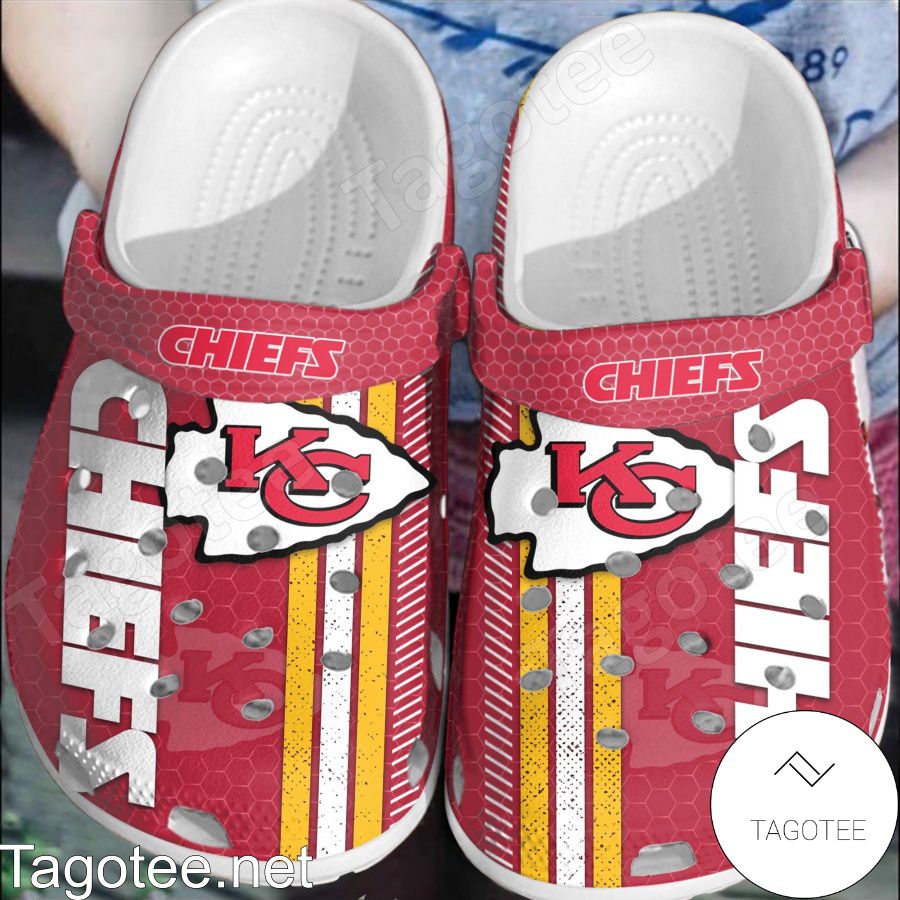 Kansas City Chiefs Hive Pattern Crocs Clogs