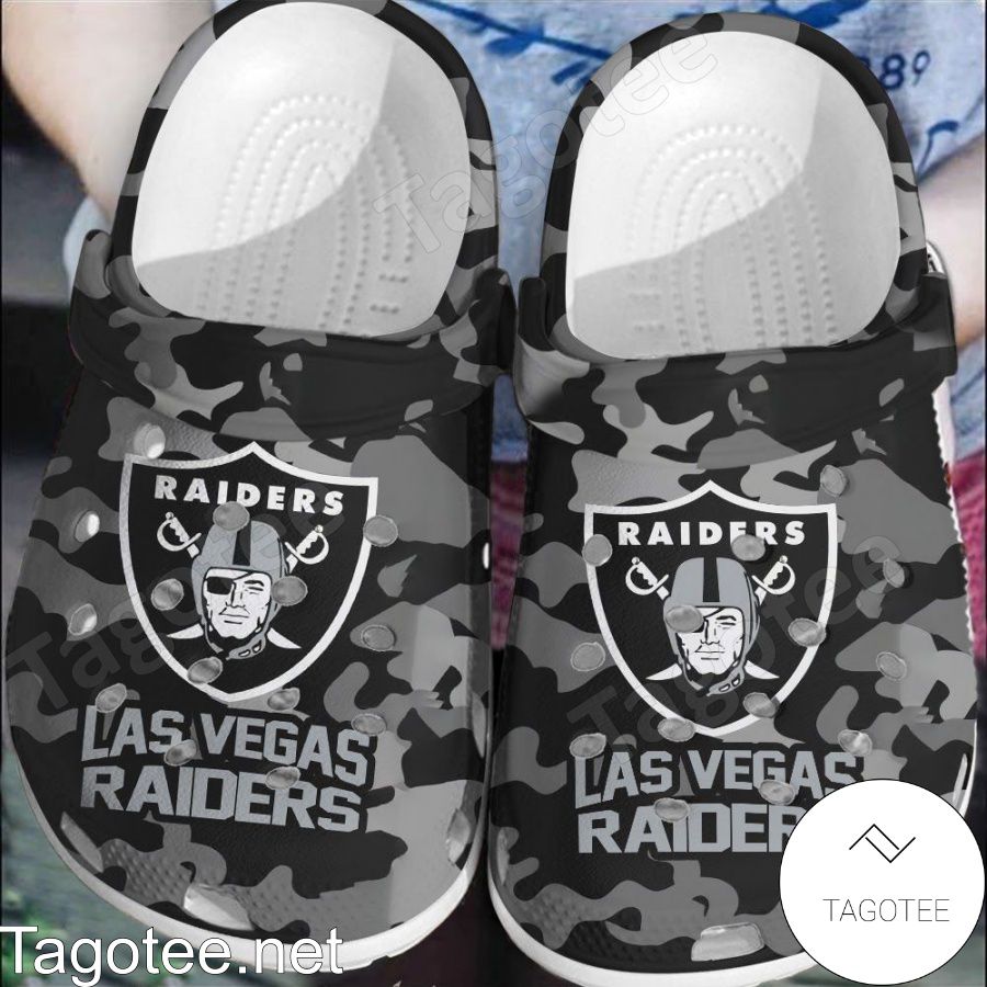 Las Vegas Raiders Logo Camouflage Crocs Clogs