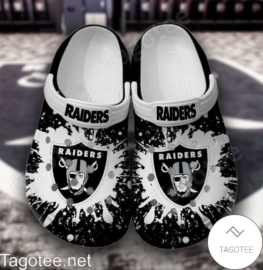 Las Vegas Raiders Logo Color Splash Crocs Clogs