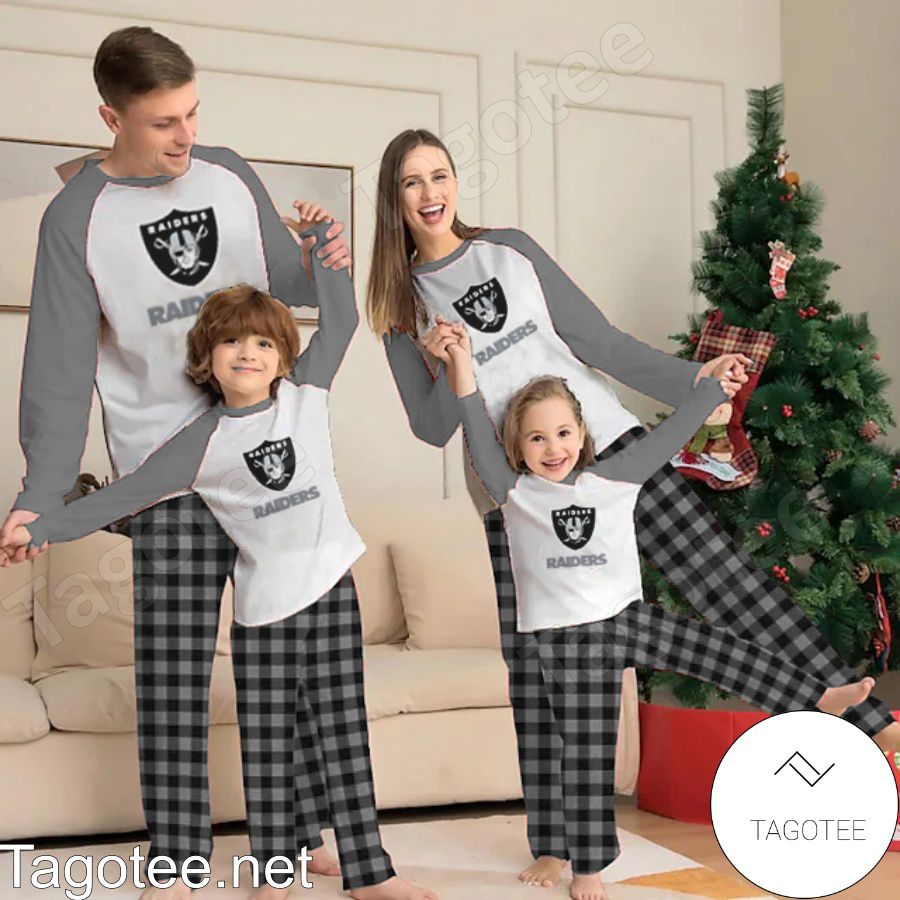 Las Vegas Raiders NFL Buffalo Plaid Pajamas Set