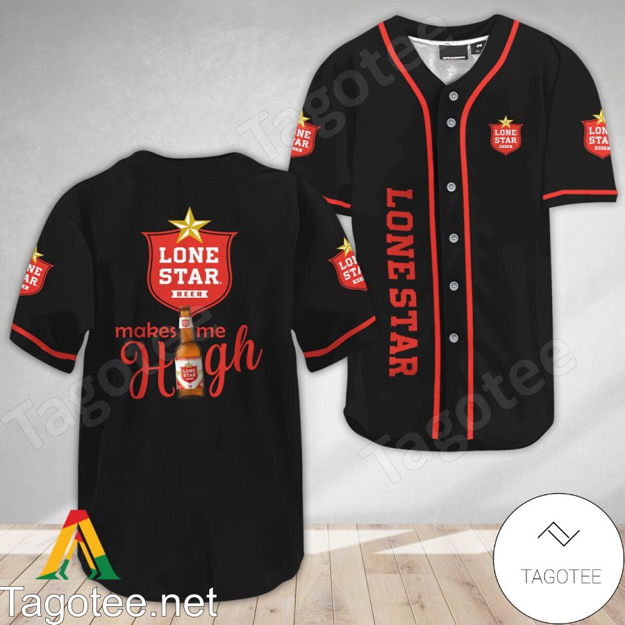 Lone Star Beer Make Me High Baseball Jersey