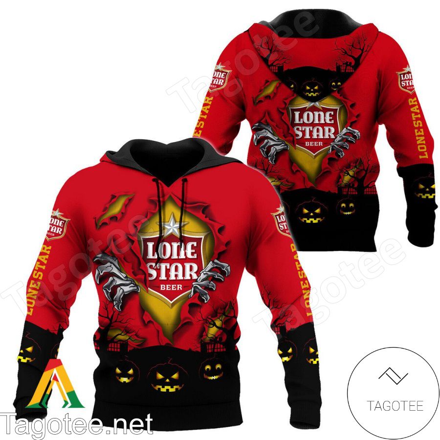 Lone Star Beer Scary Night Halloween Hoodie