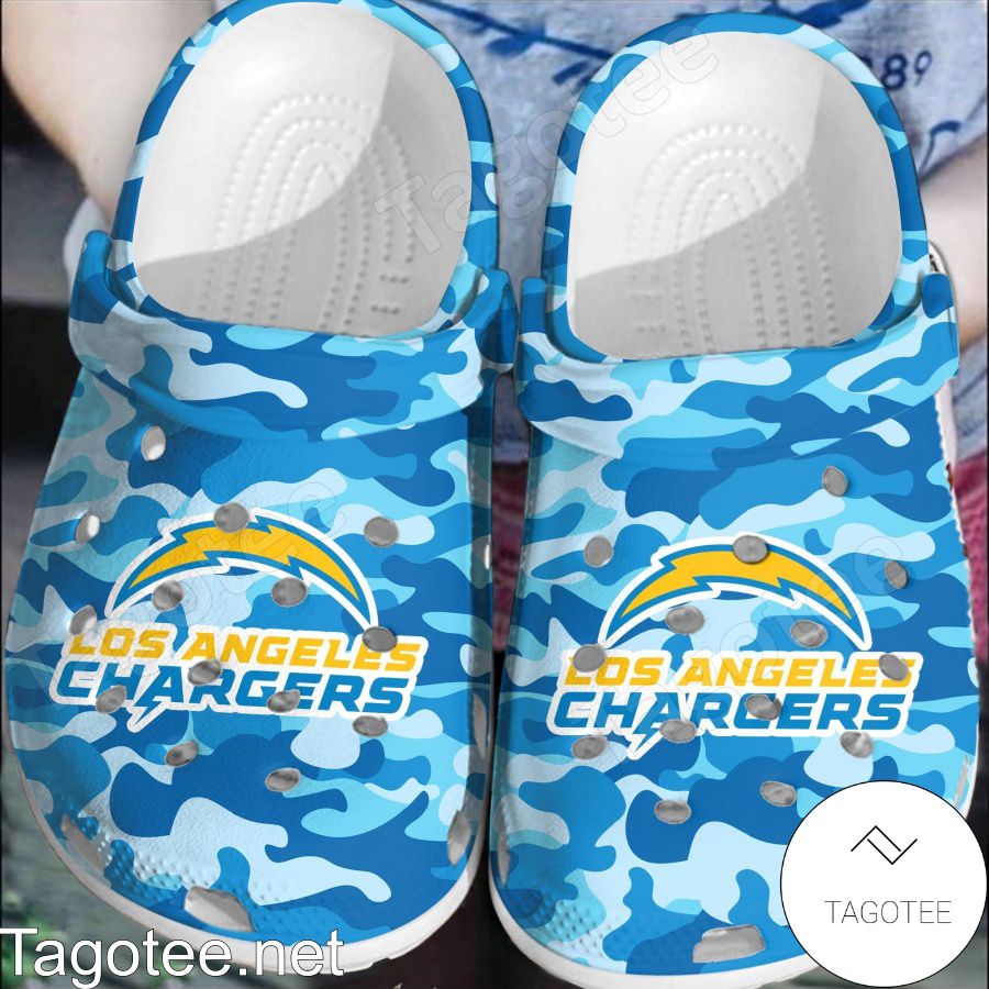 Los Angeles Chargers Blue Camouflage Crocs Clogs