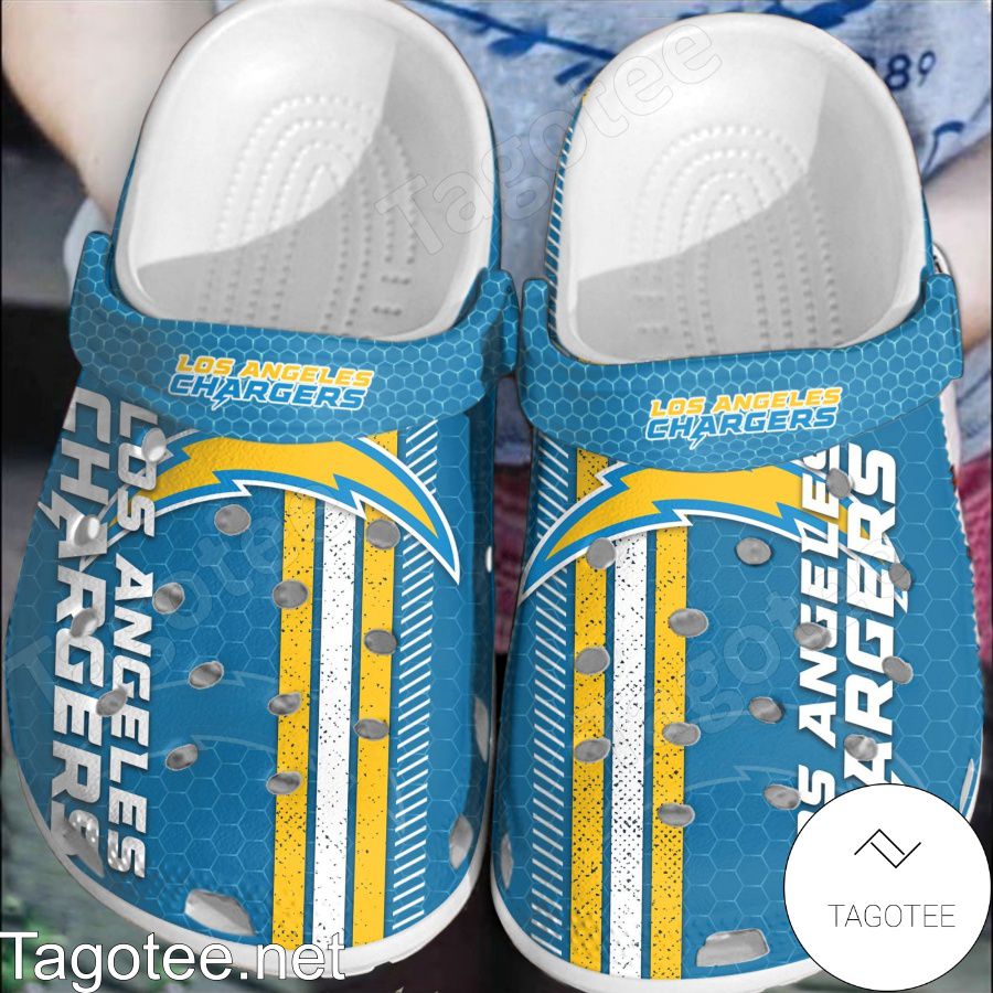 Los Angeles Chargers Hive Pattern Crocs Clogs