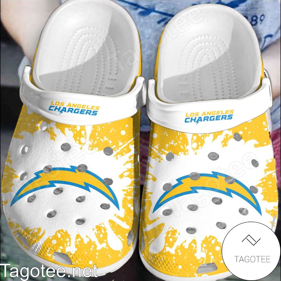 Los Angeles Chargers Logo Color Splash Crocs Clogs