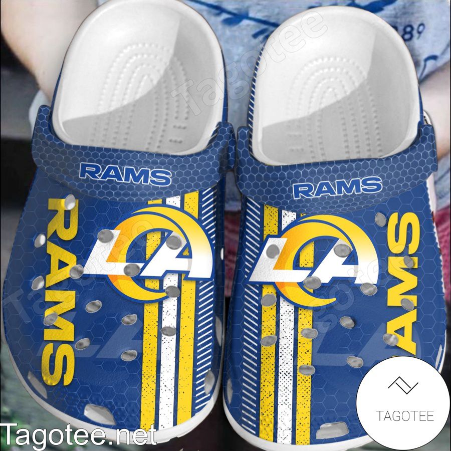 Los Angeles Rams Hive Pattern Crocs Clogs