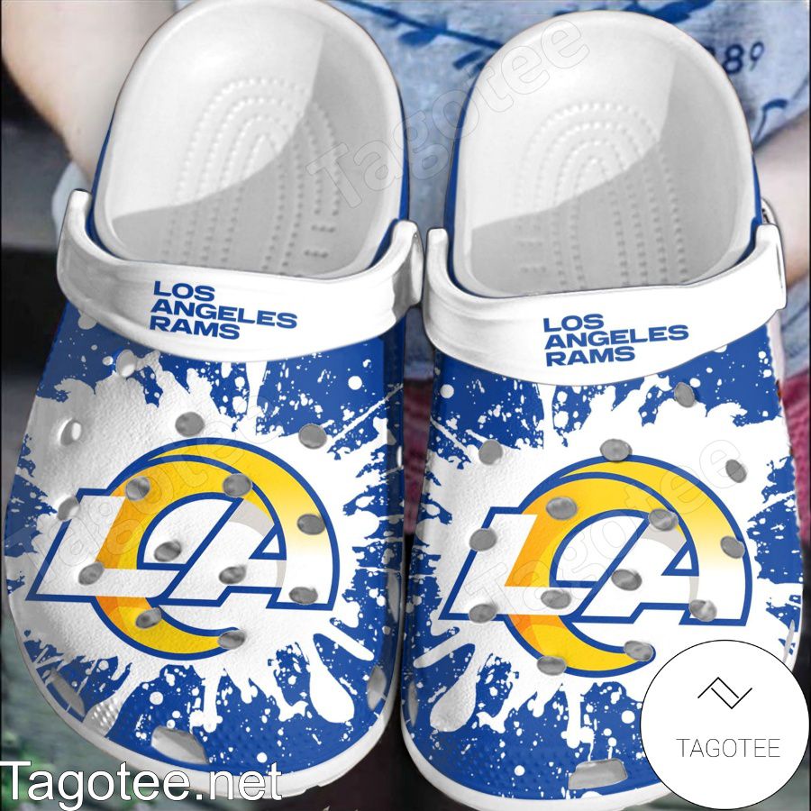 Los Angeles Rams Logo Color Splash Crocs Clogs