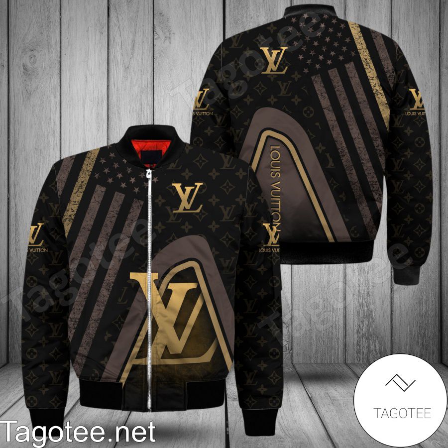 Louis Vuitton American Flag Black Bomber Jacket