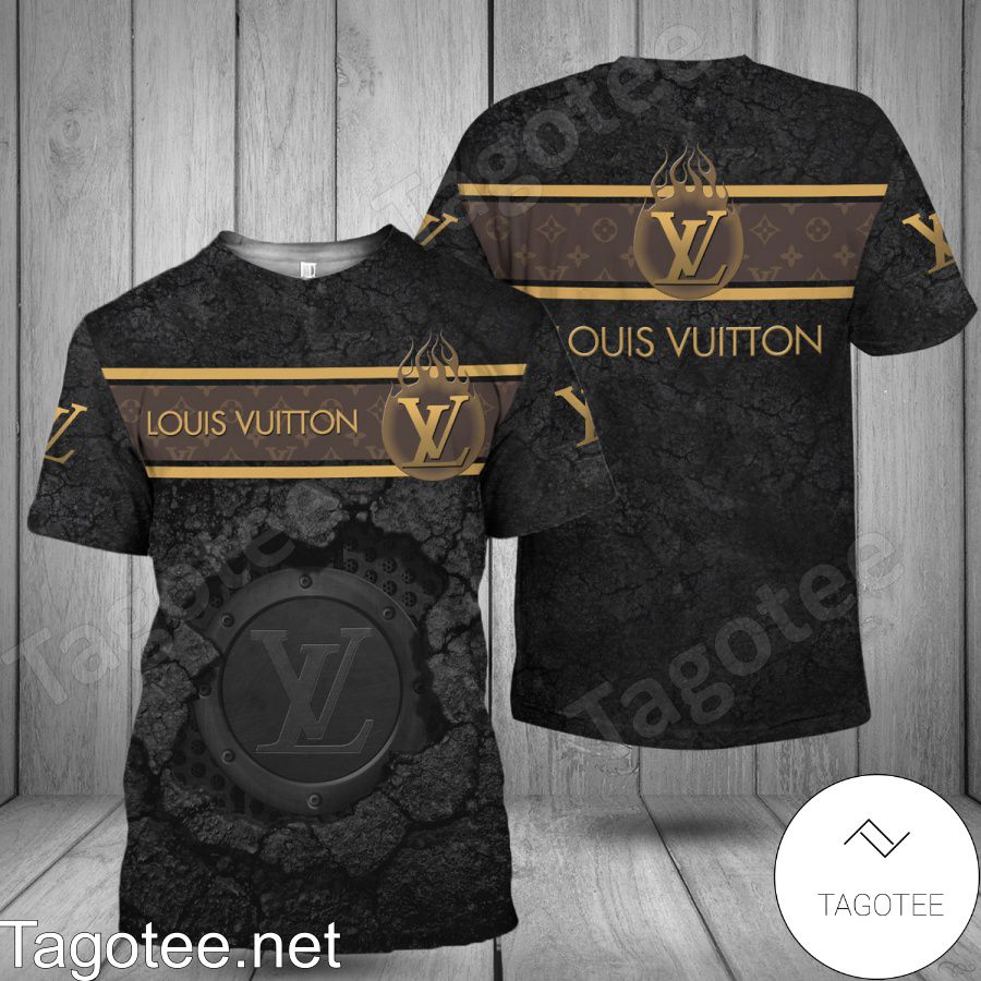 Louis Vuitton Black Cracked Surface Shirt