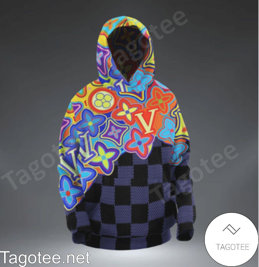 Louis Vuitton Damier Multicolor Psychedelic Monogram Hoodie