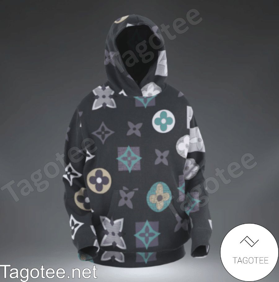 Louis Vuitton Flower Logo Black Hoodie